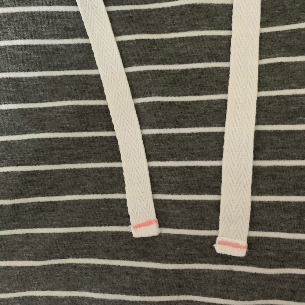 AnyBody Cozy Knit French Terry Striped Hoodie - Picture 4 of 5